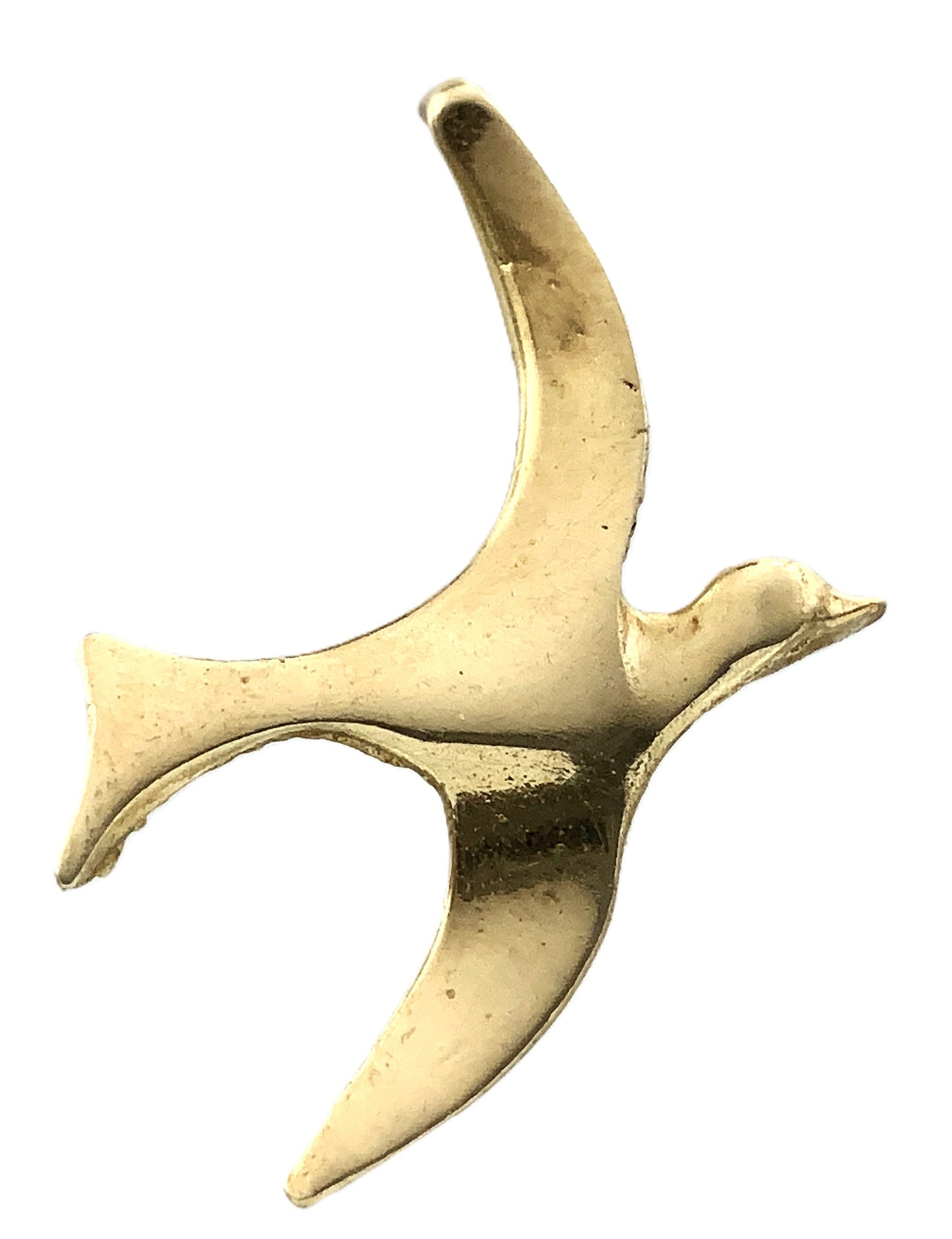 10K Yellow Gold Bird in Flight Charm Pendant AU342