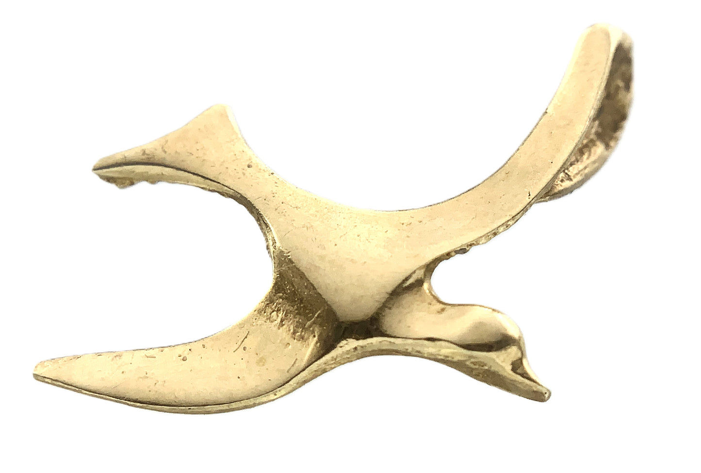 10K Yellow Gold Bird in Flight Charm Pendant AU342