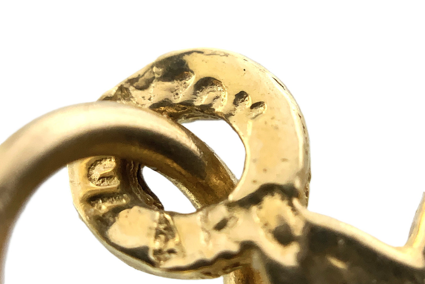 10K Yellow Gold Religious Christian Jesus Crucifix Diamond-Cut Cross Charm Pendant AU343