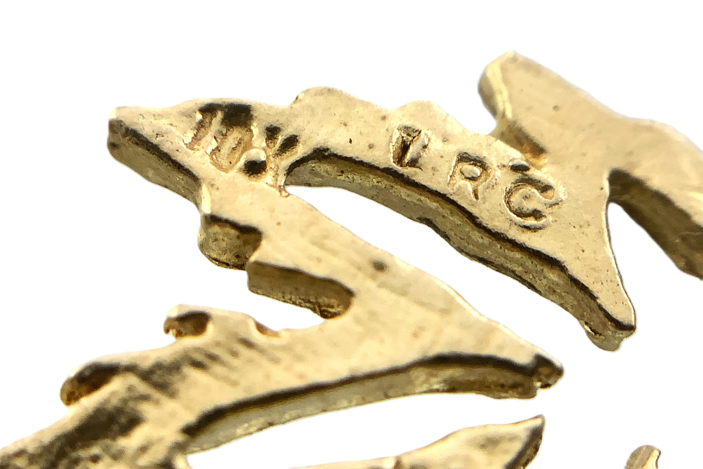 10K Yellow Gold Diamond Cut Maple Leaf Necklace Bracelet Charm Pendant AU345