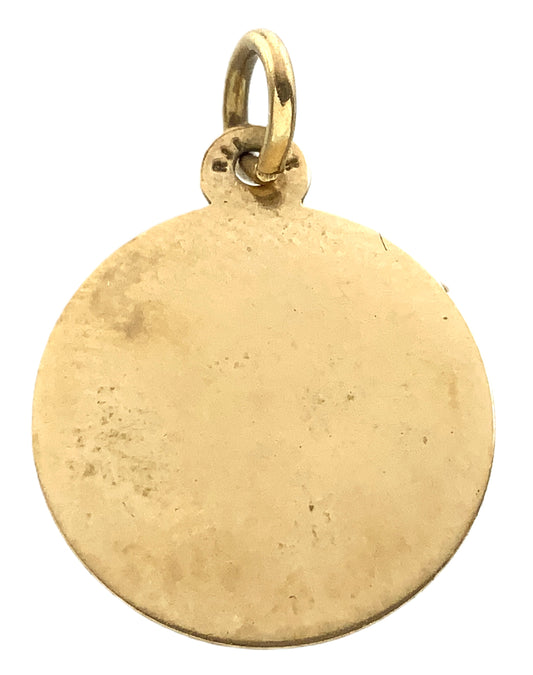 10K Yellow Gold Horoscope Zodiac Libra Charm Pendant AU348
