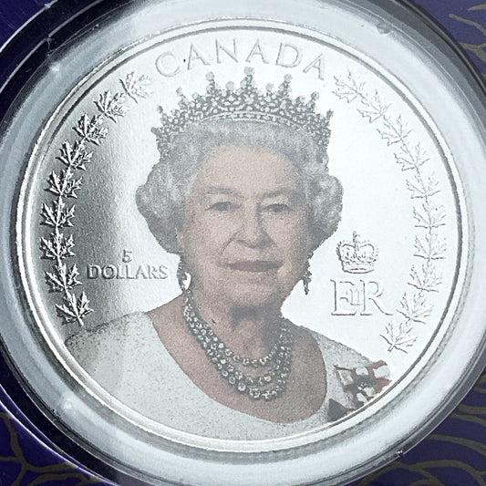.256 ozt Queen Elizabeth II Silver $5 Coin