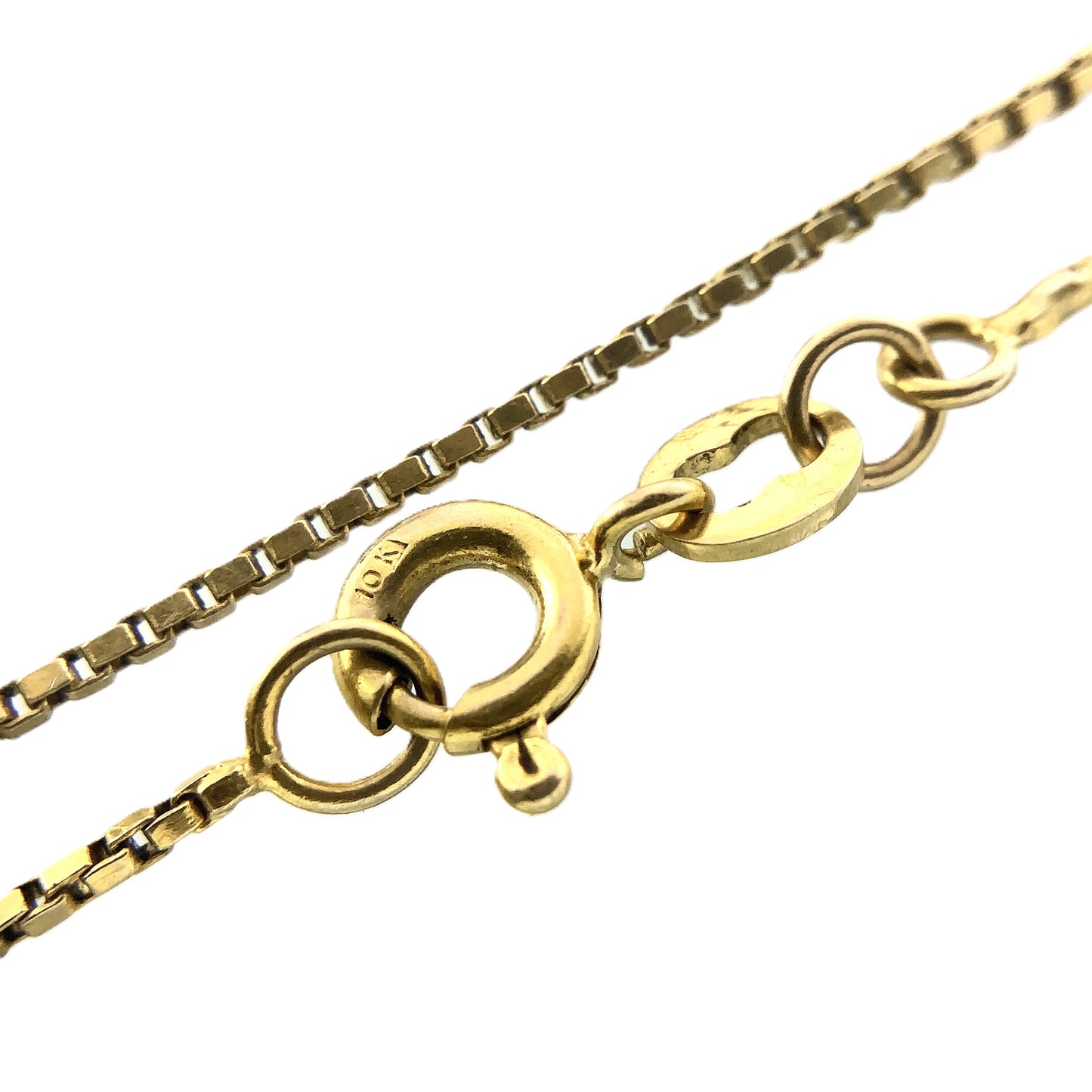 10K Yellow Gold Box Chain 19 in x 1 mm Bracelet AU354
