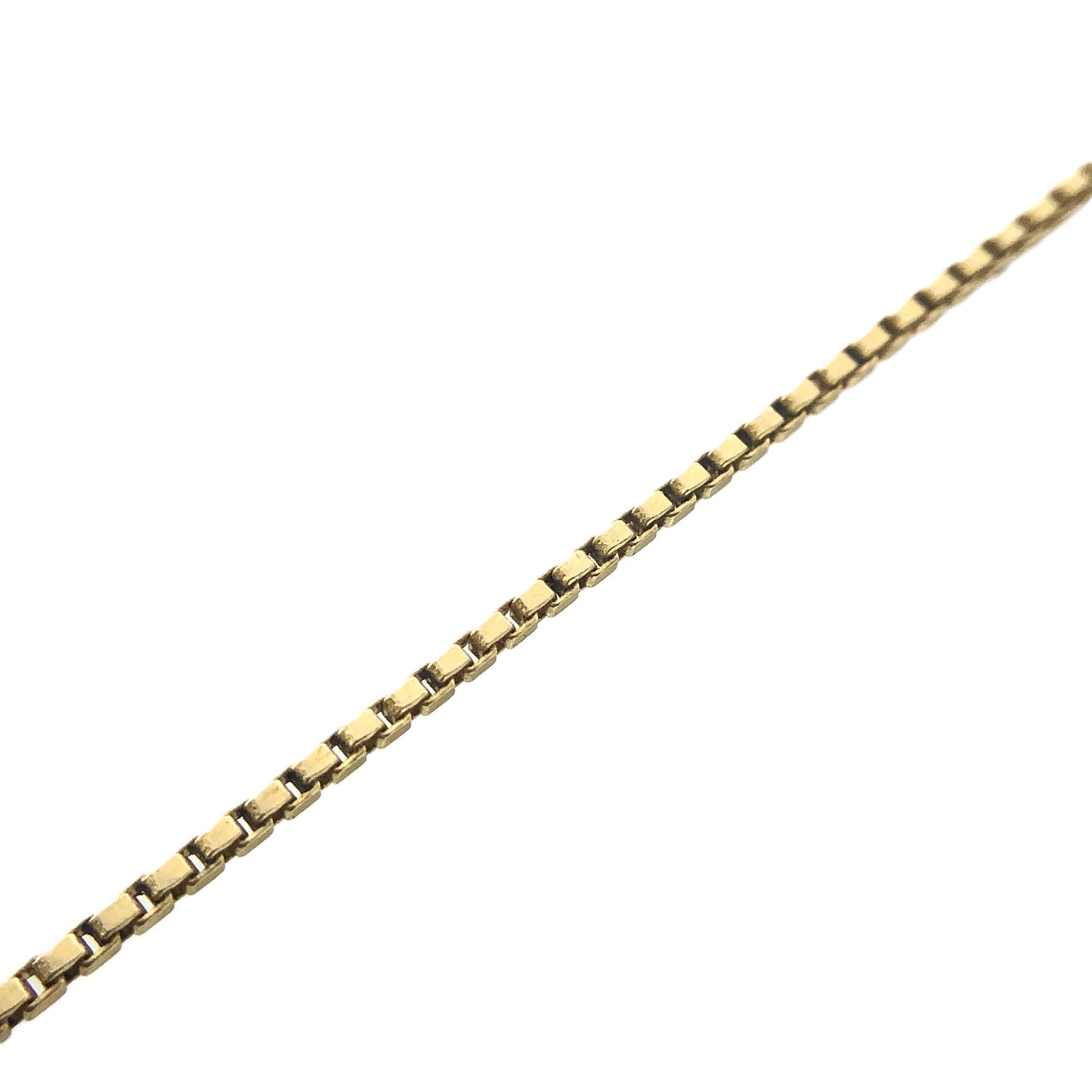 10K Yellow Gold Box Chain 19 in x 1 mm Bracelet AU354