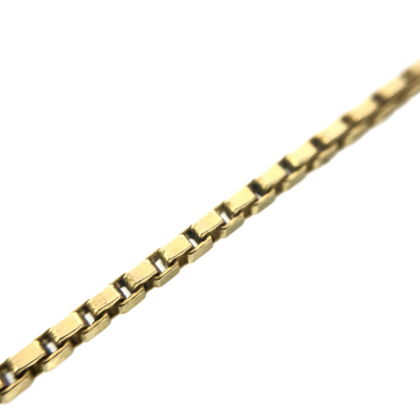 10K Yellow Gold Box Chain 19 in x 1 mm Bracelet AU354