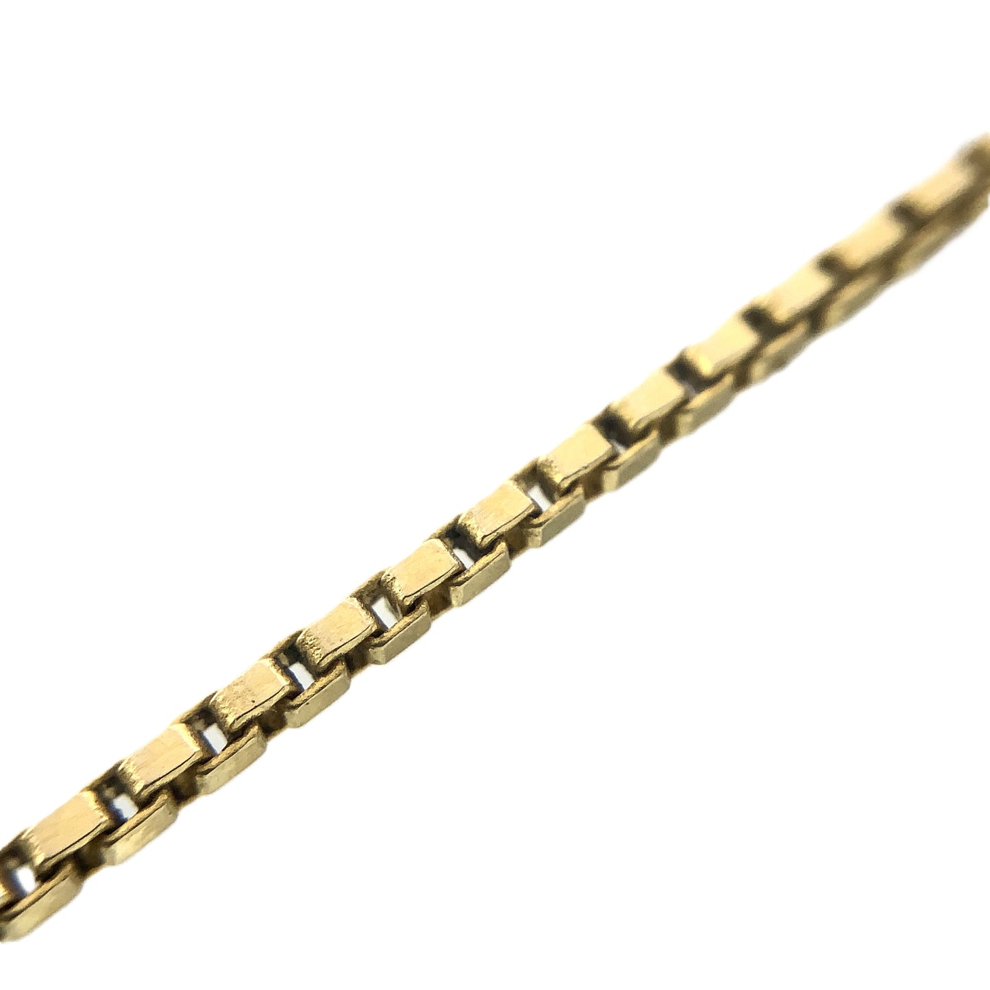10K Yellow Gold Box Chain 19 in x 1 mm Bracelet AU354