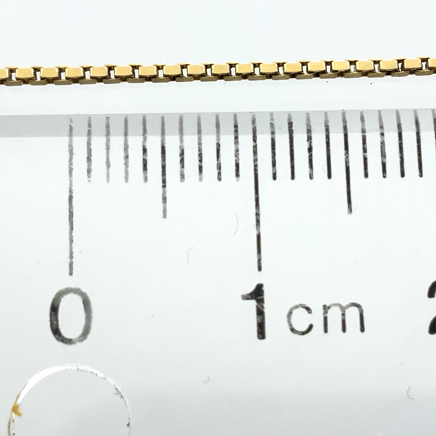 10K Yellow Gold Box Chain 19 in x 1 mm Bracelet AU354