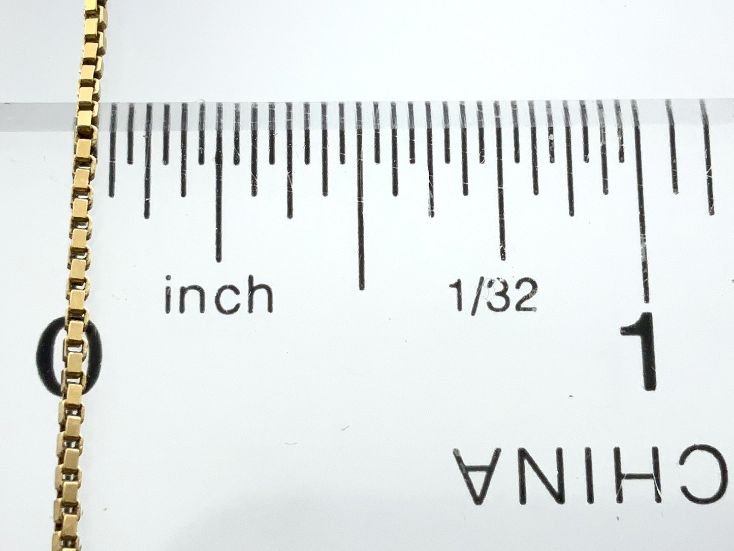 10K Yellow Gold Box Chain 19 in x 1 mm Bracelet AU354