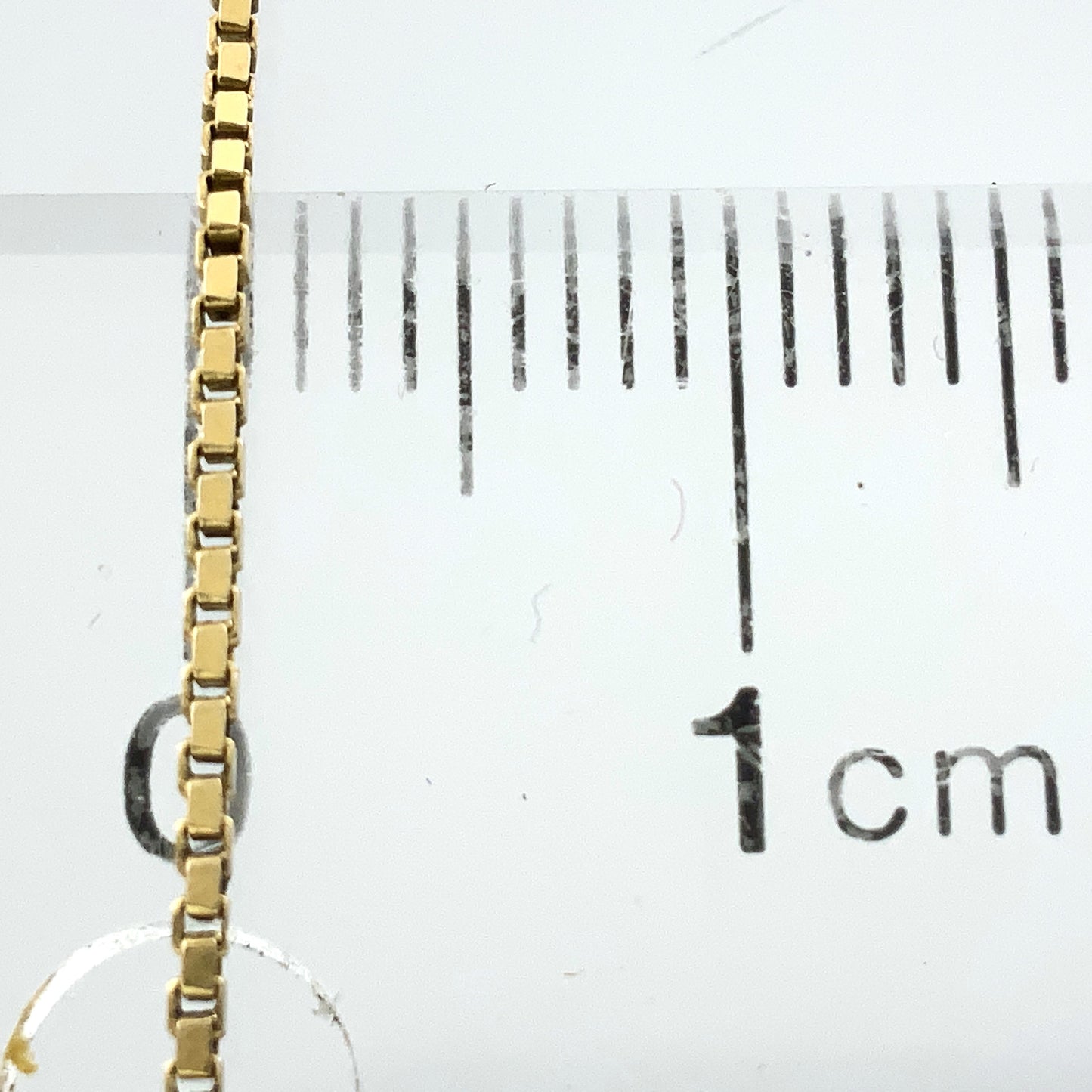 10K Yellow Gold Box Chain 19 in x 1 mm Bracelet AU354