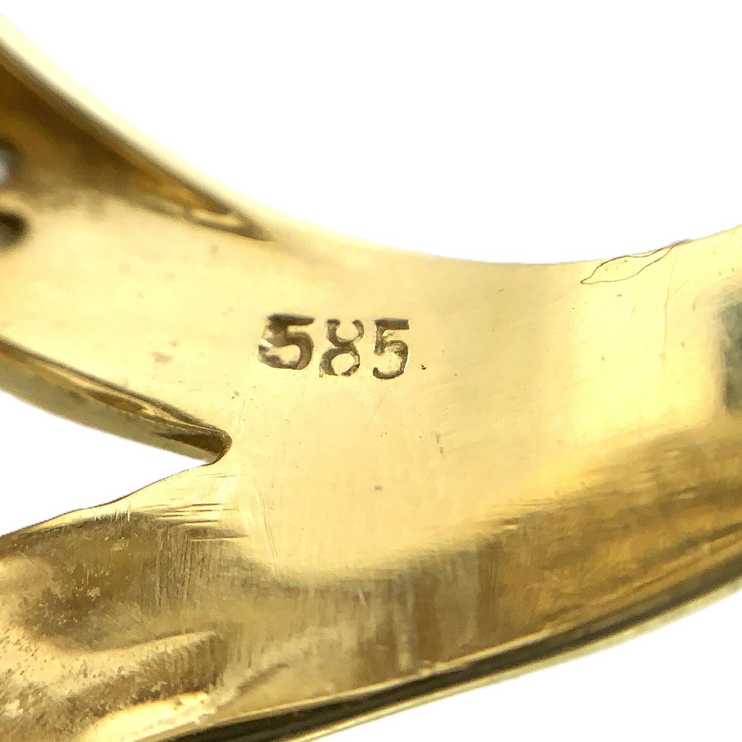 14K Yellow Gold Cocktail Ring with Pavé-Set Yellow Sapphire and Diamonds Size 5.85 AU358