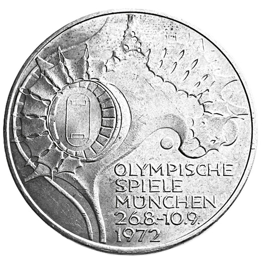 .3115 ozt Munich Olympic 10 Mark Silver Coin