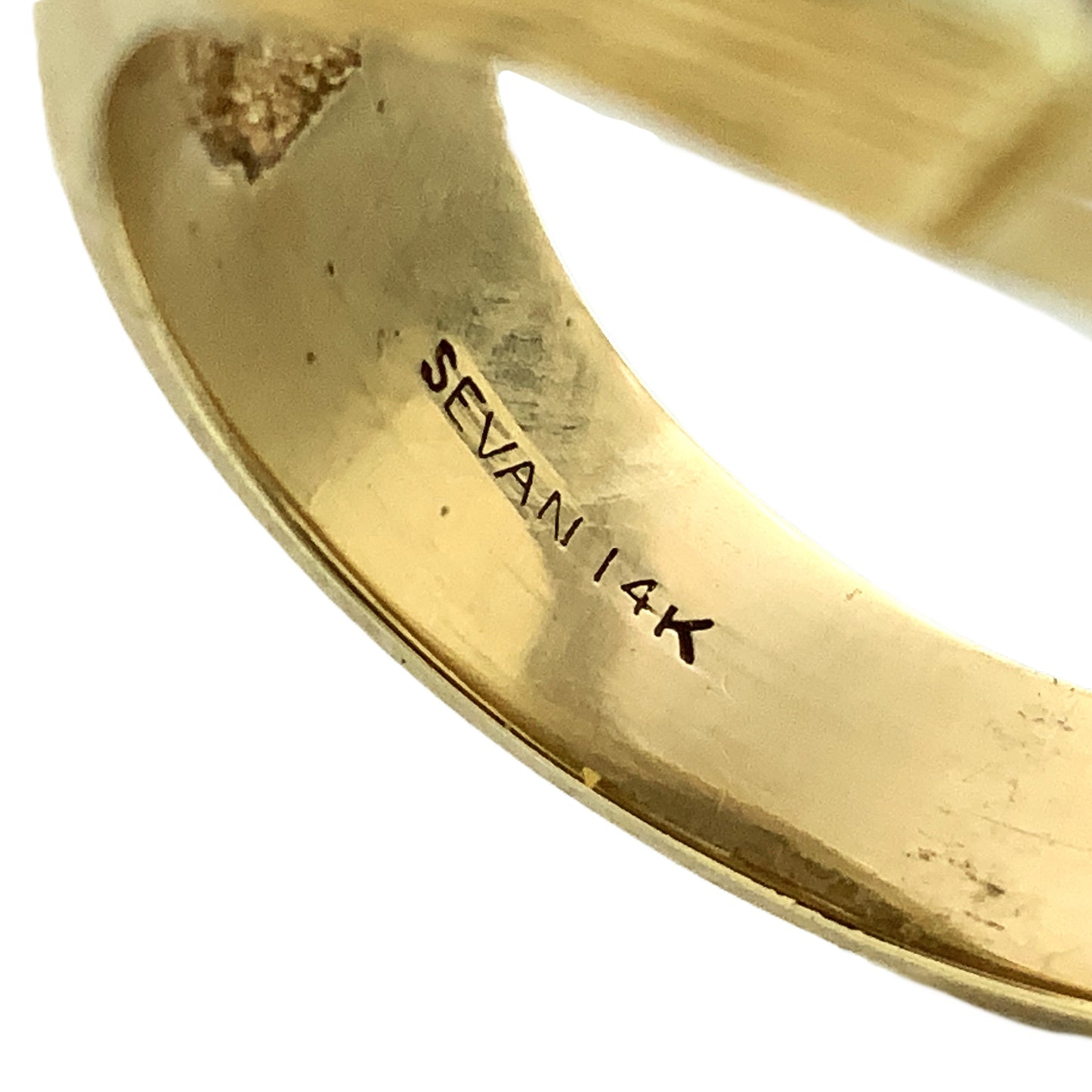 14K Yellow Gold Luck Horseshoe and Horse Head with 14 Diamonds .28 Total Carats Ring Size 9 AU360