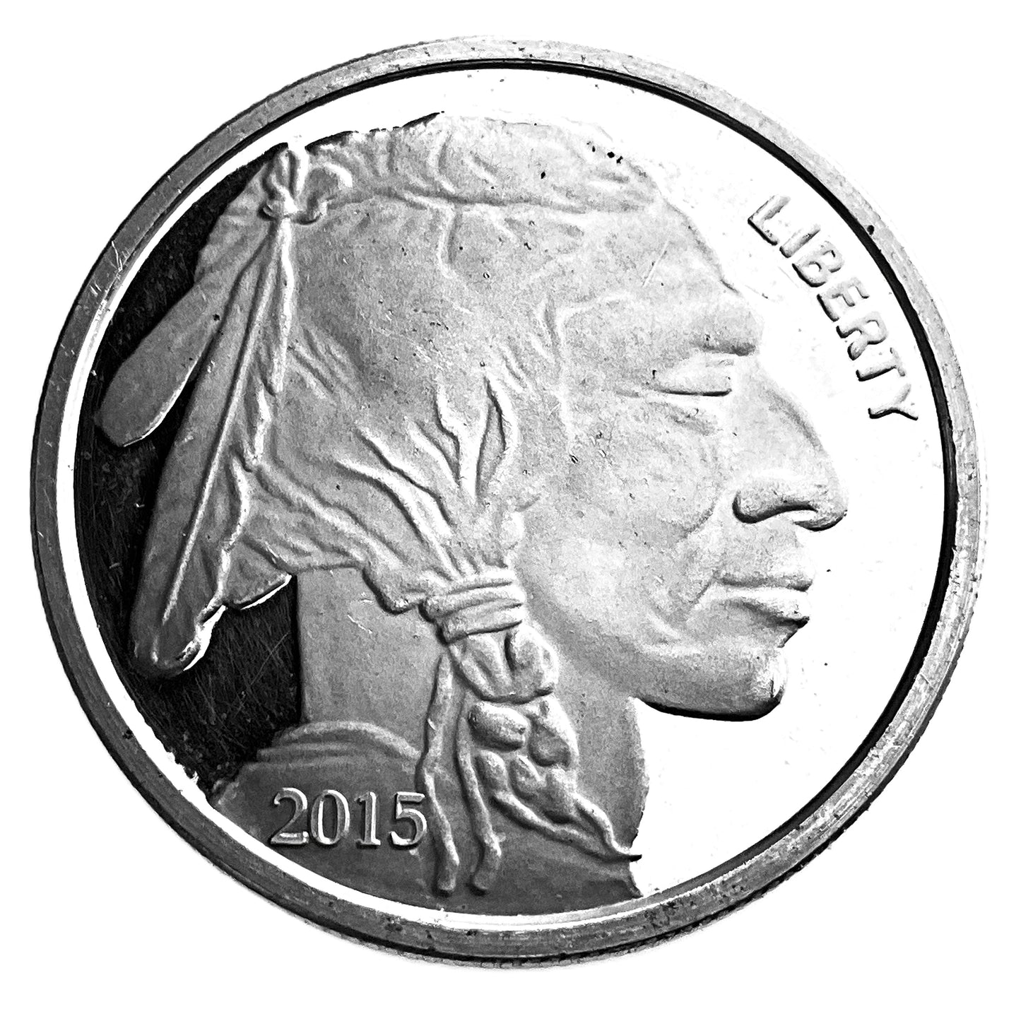 1 ozt Indian Buffalo 999 SilverTowne Round