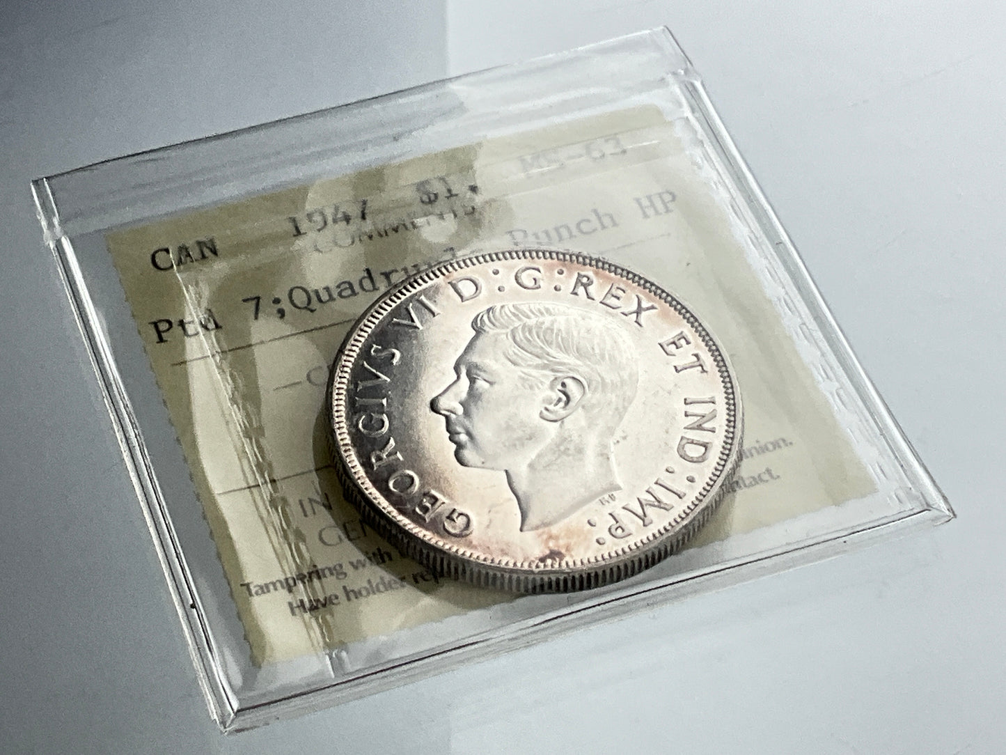 600 ozt 1947 Pointed 7 Quadruple HP MS-63