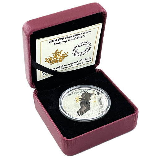 1.01 ozt Soaring Bald Eagle 9999 Silver $20