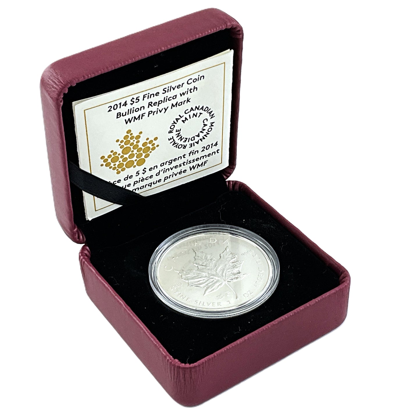 1 ozt Silver Maple World Money Fair Privy $5