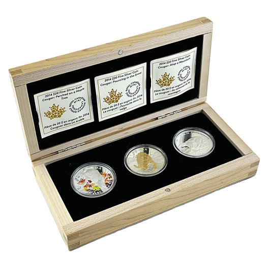3.03 ozt The Cougar 9999 Silver $20 Coin Set