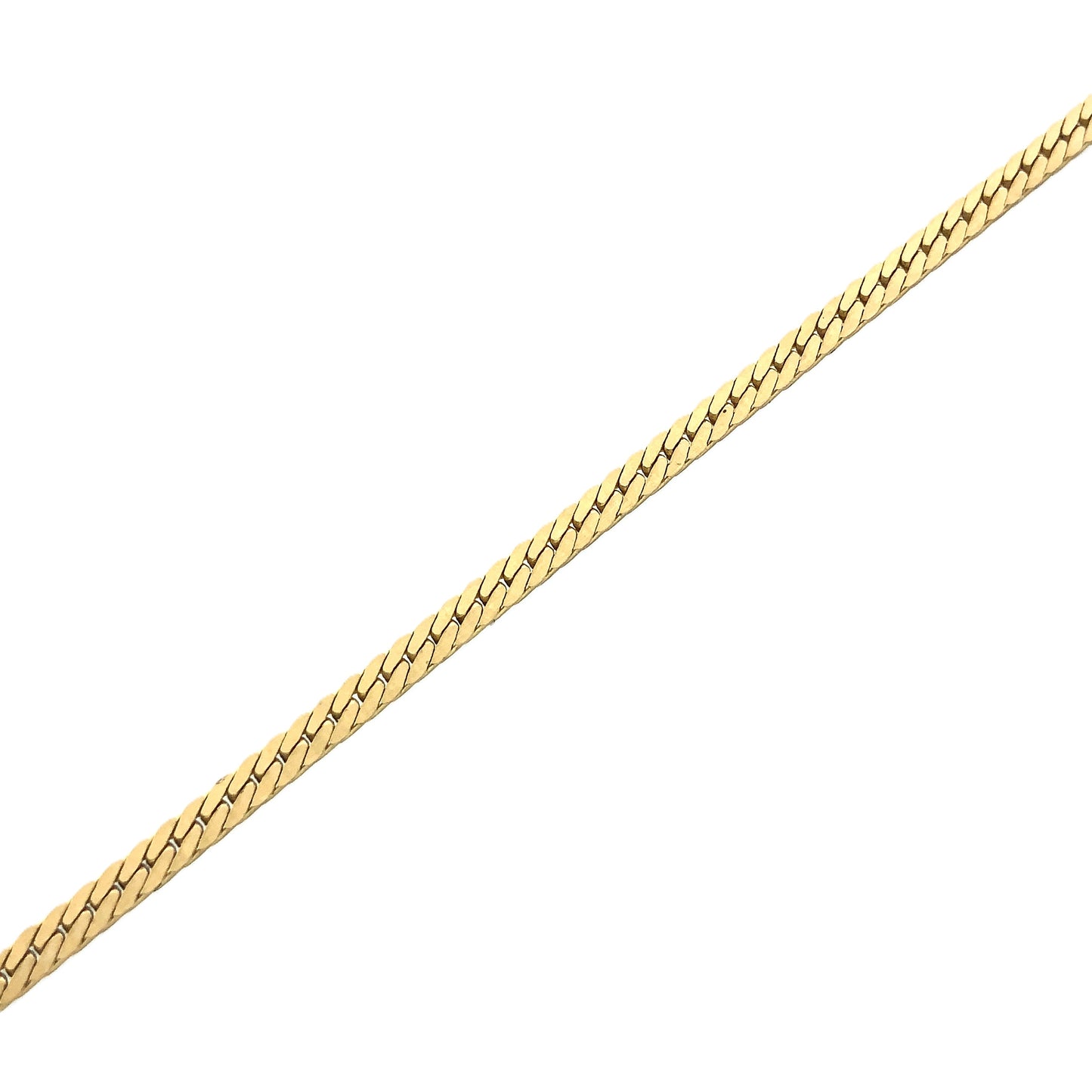 10K Yellow Gold Herringbone Long 24in x 1.5mm Chain Necklace AU361