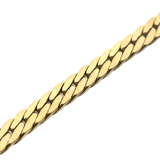 10K Yellow Gold Herringbone Long 24in x 1.5mm Chain Necklace AU361