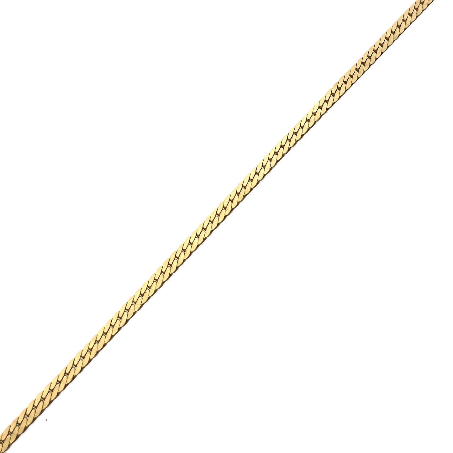 10K Yellow Gold Herringbone Long 24in x 1.5mm Chain Necklace AU361