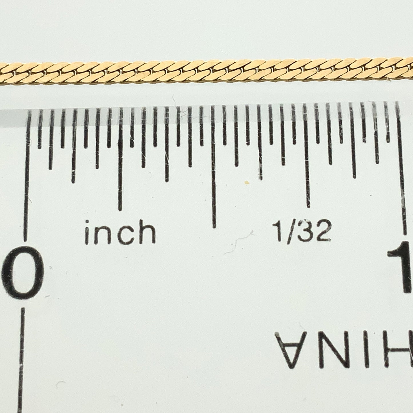 10K Yellow Gold Herringbone Long 24in x 1.5mm Chain Necklace AU361