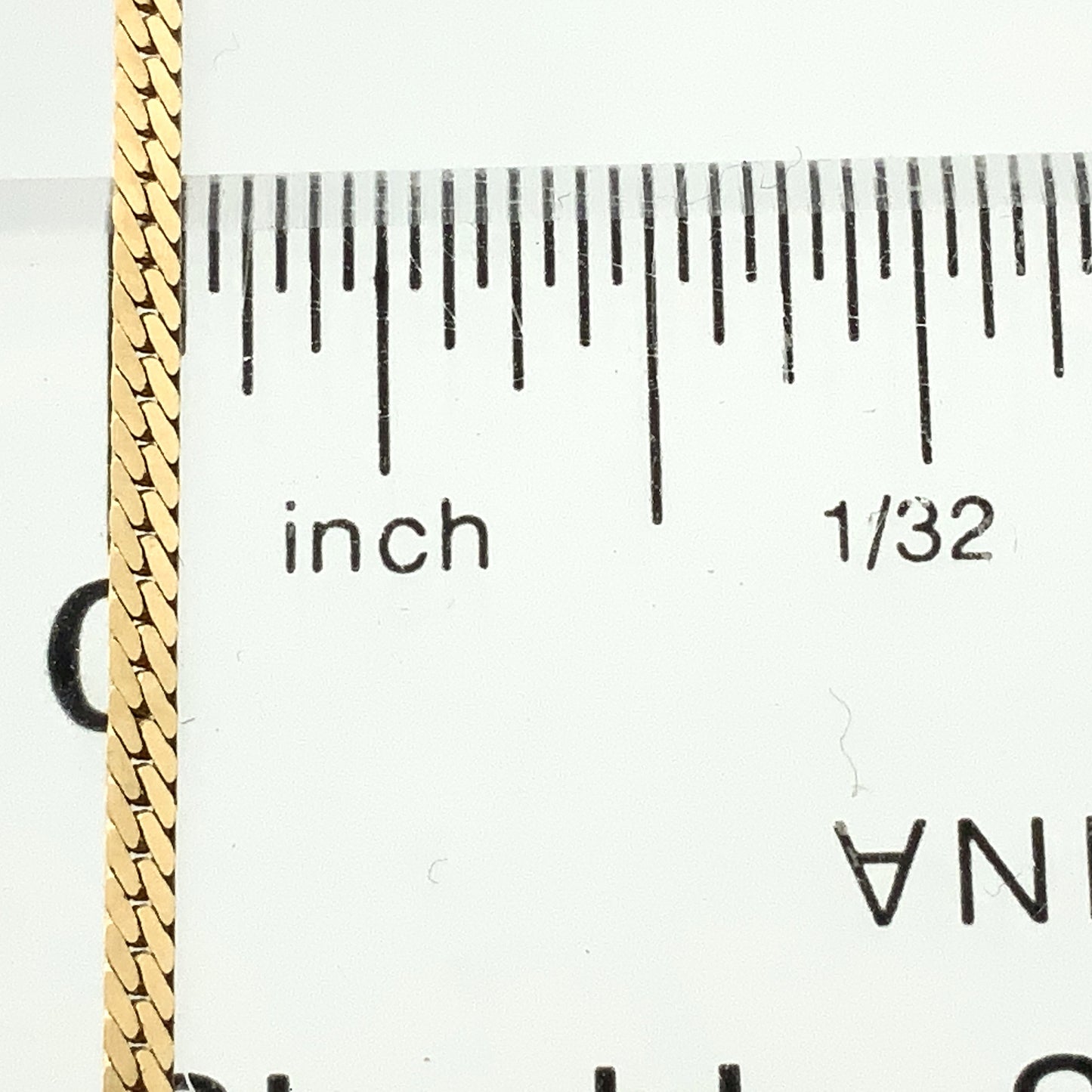 10K Yellow Gold Herringbone Long 24in x 1.5mm Chain Necklace AU361