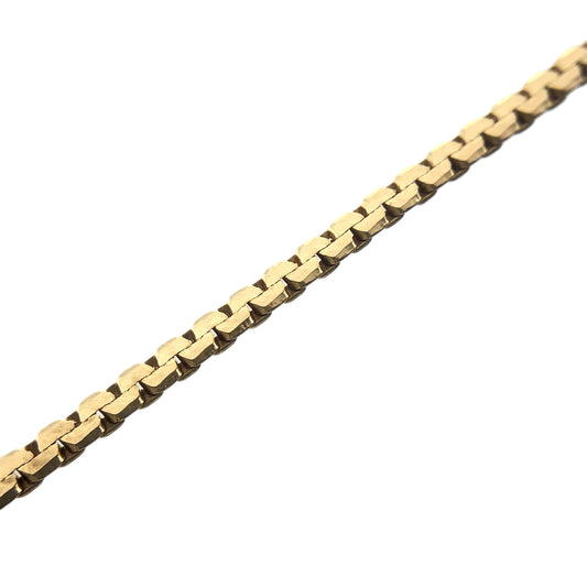 10K Yellow Gold Hollow Box Chain 18in x 1.5mm Chain Necklace AU364