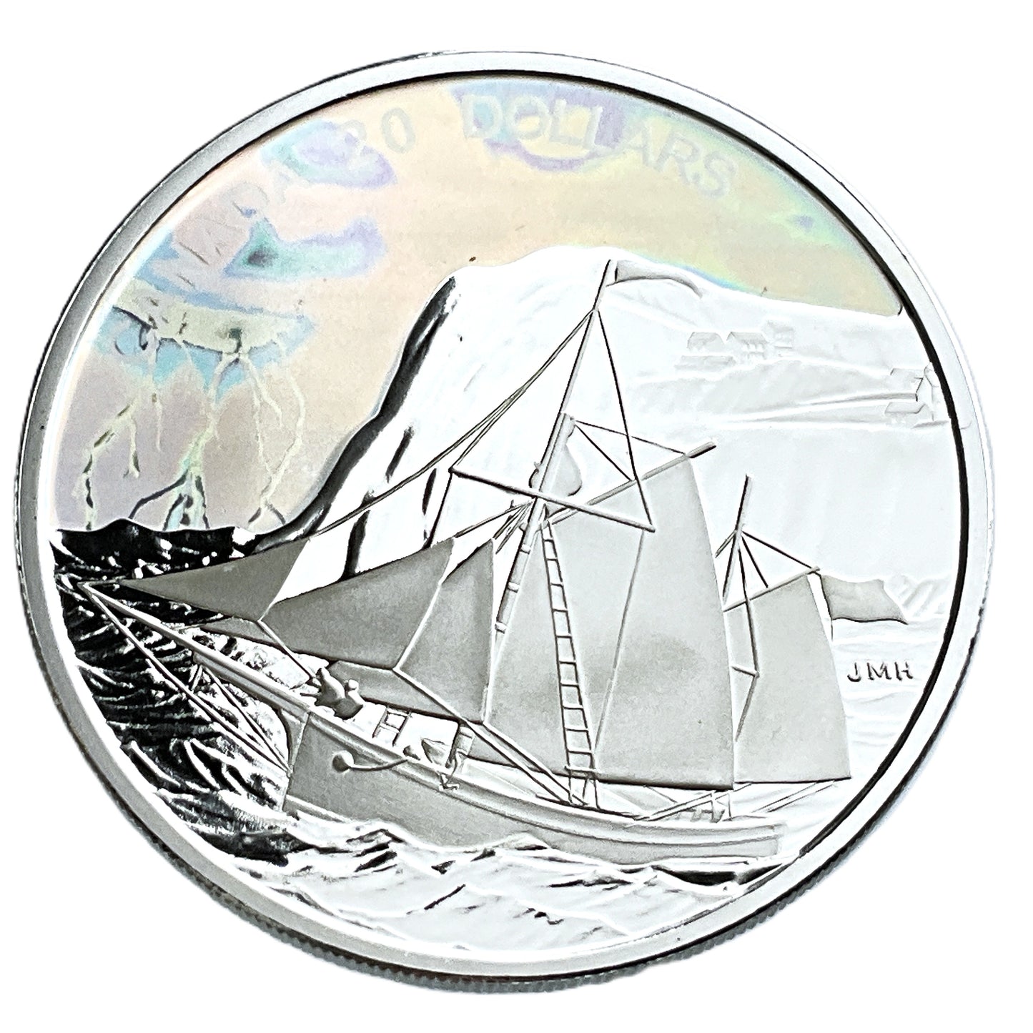 1.01 ozt Holographic Ketch 9999 Silver $20