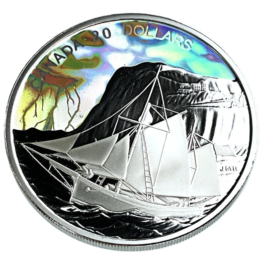 1.01 ozt Holographic Ketch 9999 Silver $20