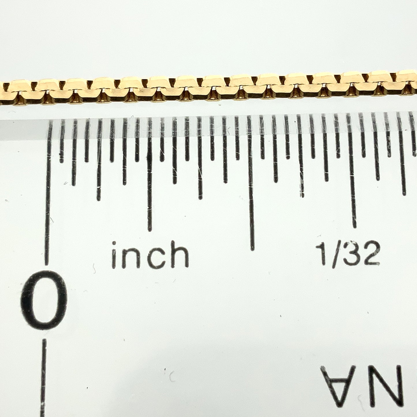 10K Yellow Gold Hollow Box Chain 18in x 1.5mm Chain Necklace AU364
