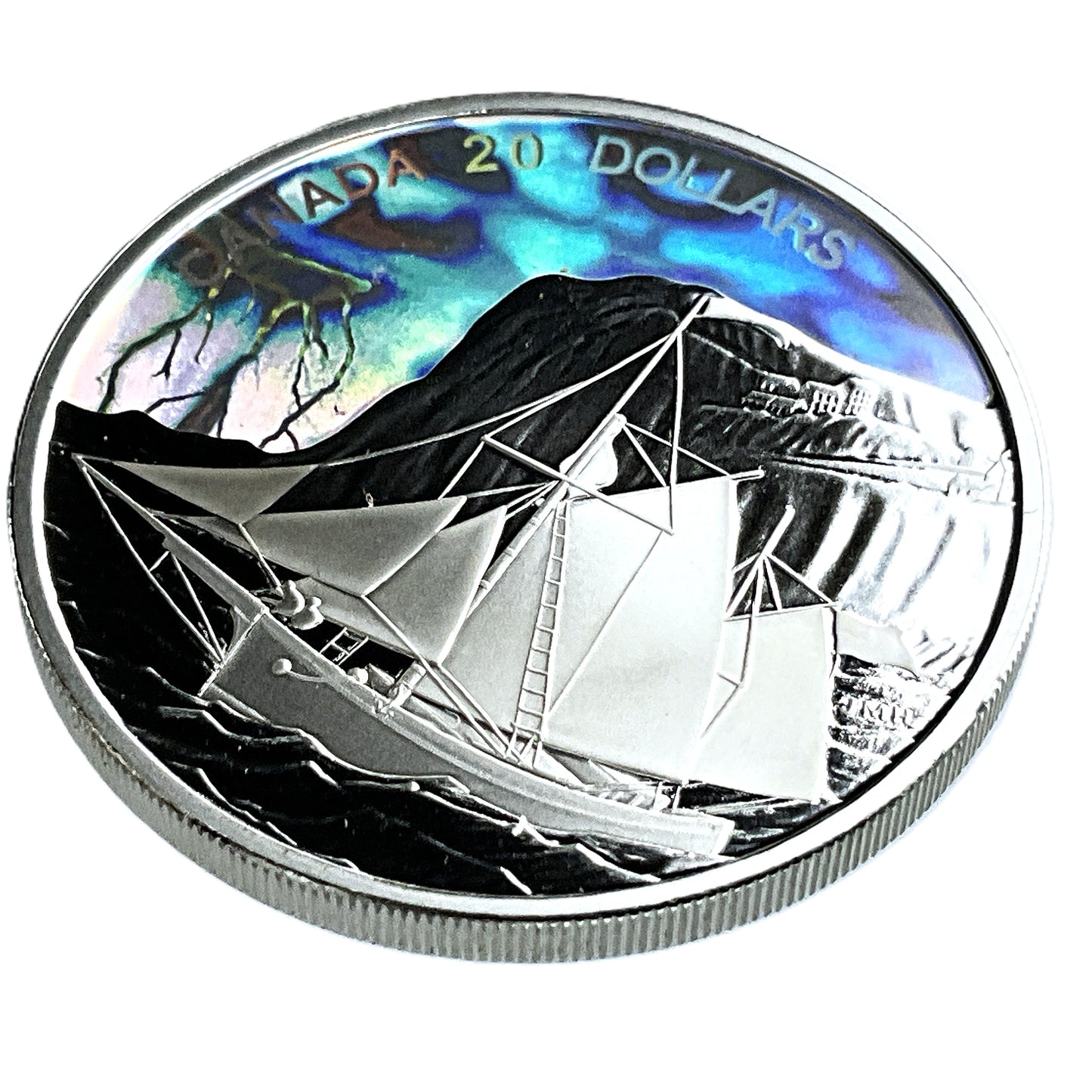 1.01 ozt Holographic Ketch 9999 Silver $20