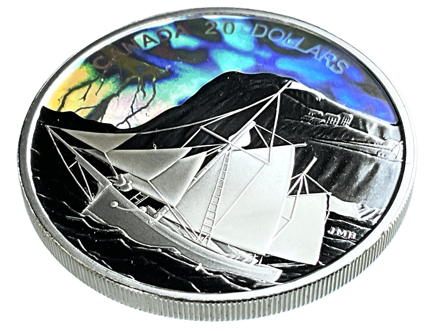 1.01 ozt Holographic Ketch 9999 Silver $20