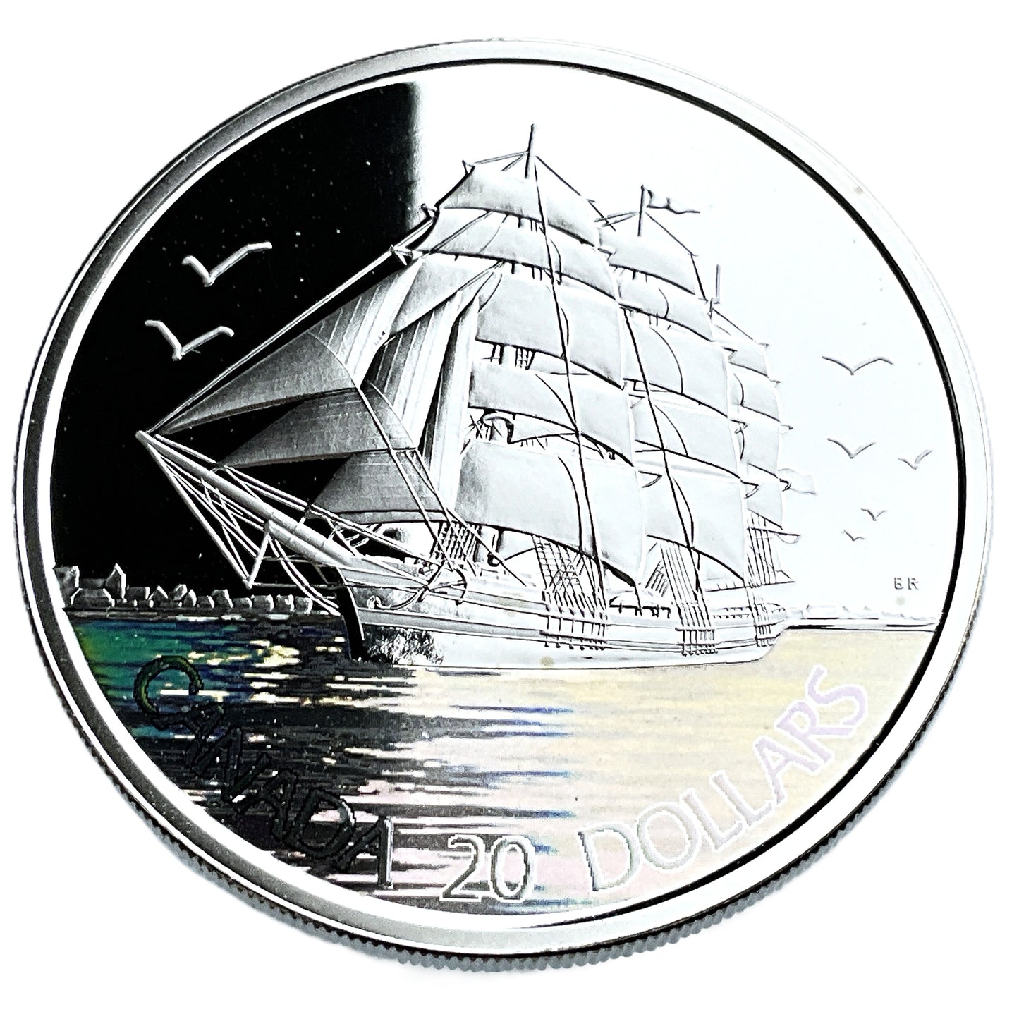 1.01 ozt Hologram Three-Masted Ship 9999 $20