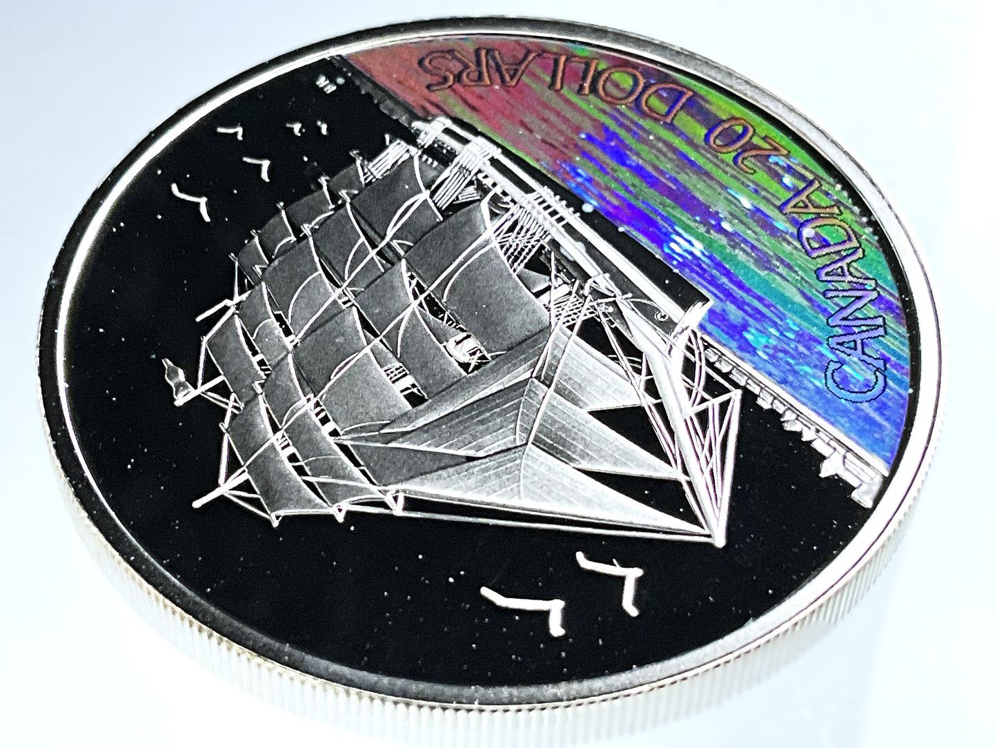 1.01 ozt Hologram Three-Masted Ship 9999 $20