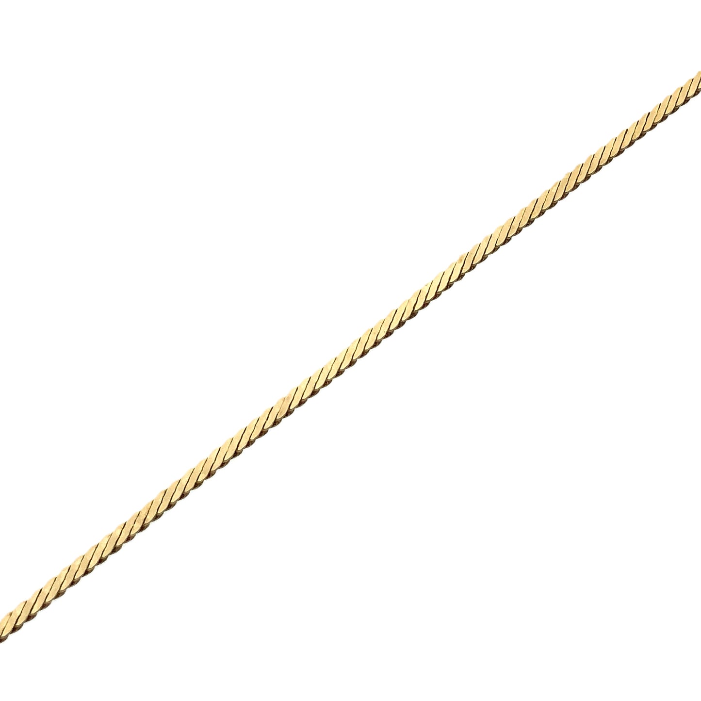 10K Yellow Gold Flat Snake Chain Link 16in x 1.2mm Necklace AU366