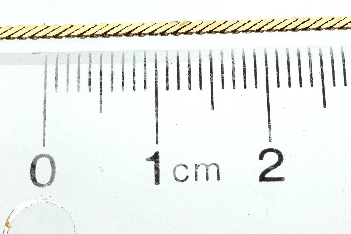 10K Yellow Gold Flat Snake Chain Link 16in x 1.2mm Necklace AU366