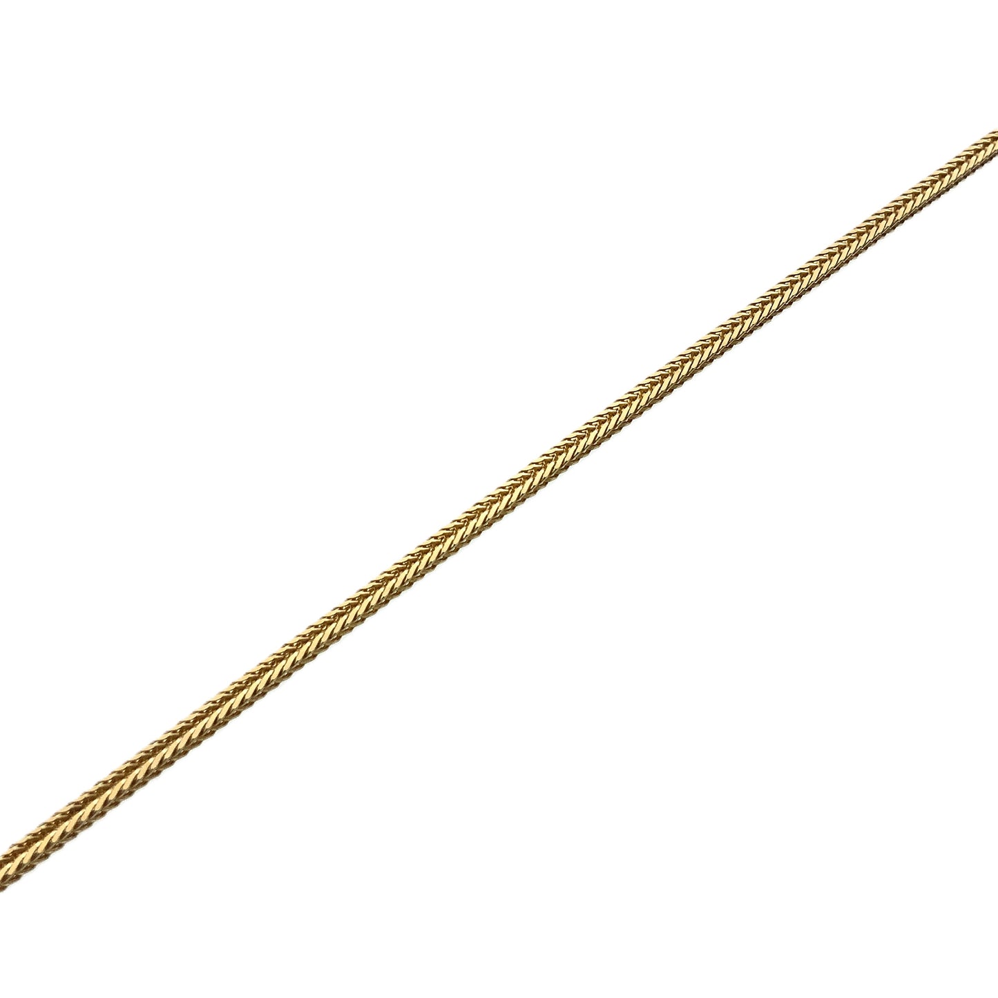 10K Yellow Gold Square Franco Link Chain 20in x 51mm Necklace AU367