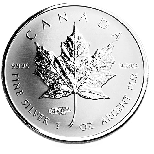 1 ozt Silver Maple World Money Fair Privy $5