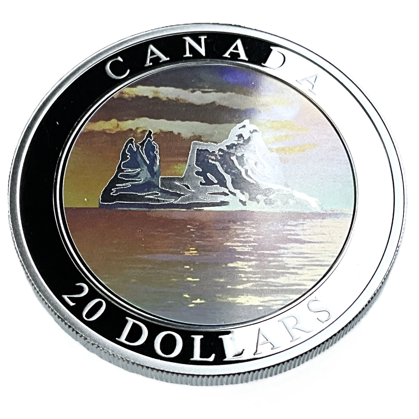 1.01 ozt Icebergs Holographic 9999 Silver $20