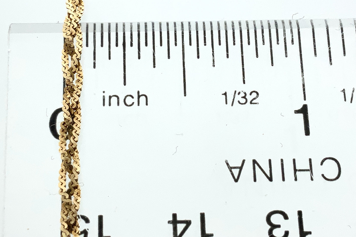 10K Yellow Gold Braided Serpentine Link Chain 7in x 2mm Bracelet AU368