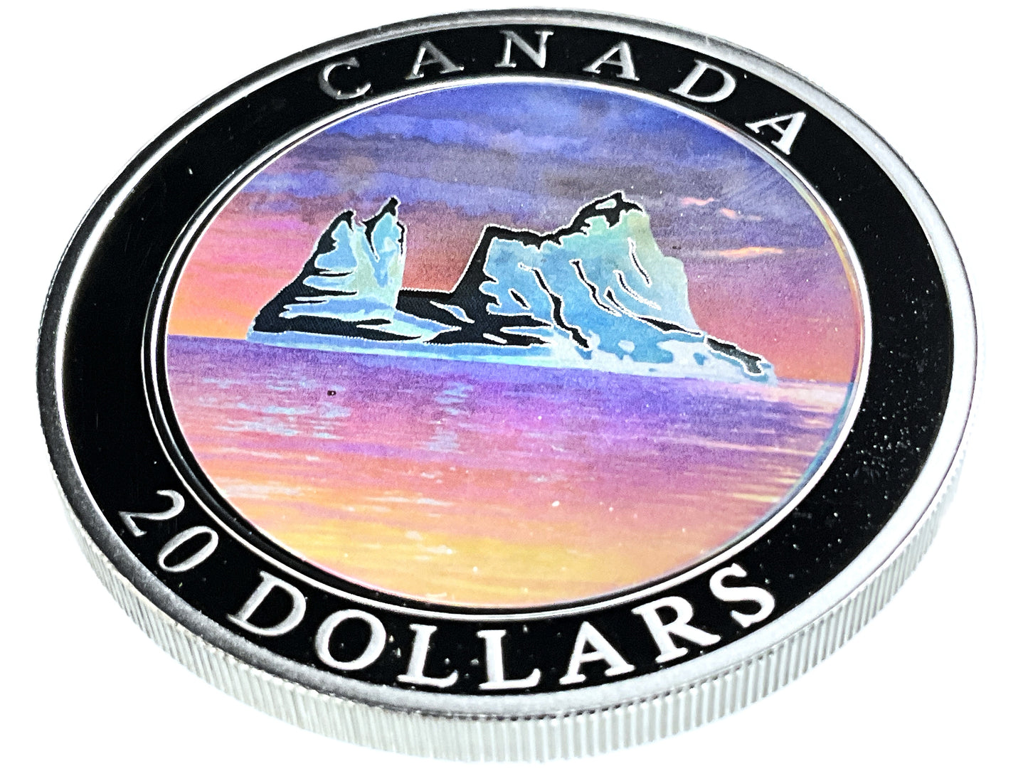 1.01 ozt Icebergs Holographic 9999 Silver $20