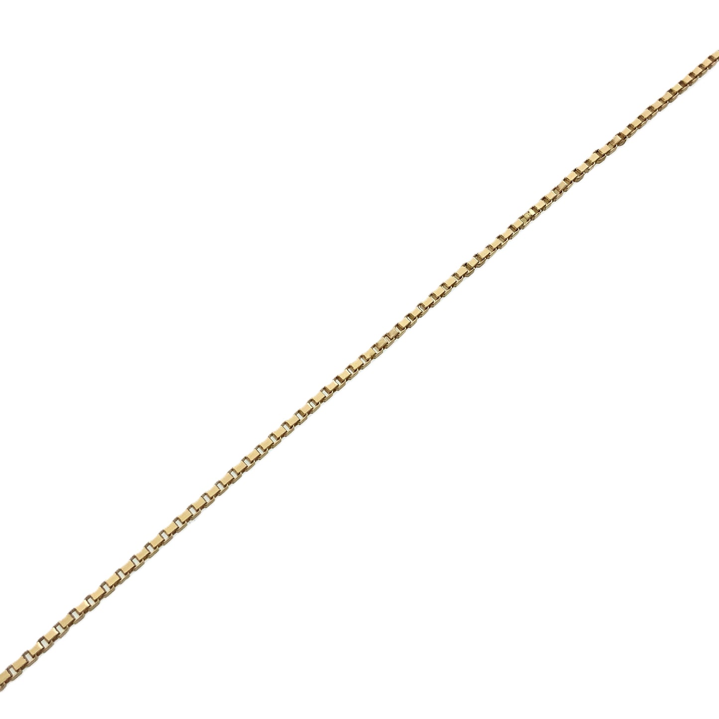 10K Yellow Gold Box Link Chain 20in x 1.27mm Necklace AU369