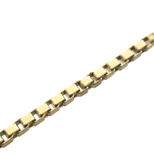 10K Yellow Gold Box Link Chain 20in x 1.27mm Necklace AU369