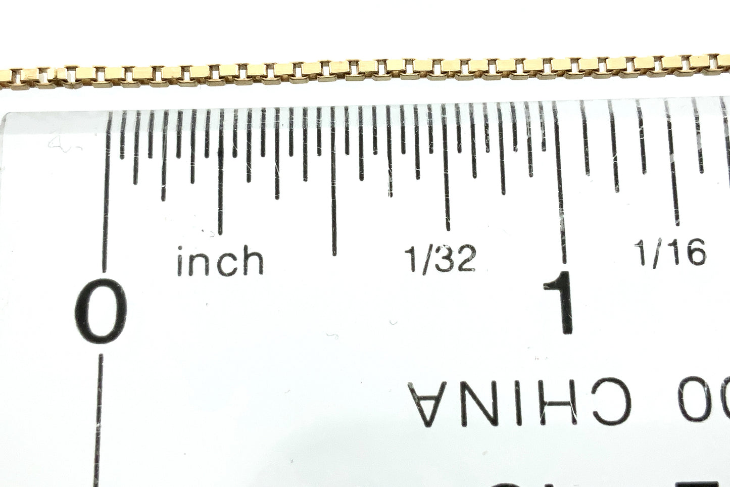 10K Yellow Gold Box Link Chain 20in x 1.27mm Necklace AU369