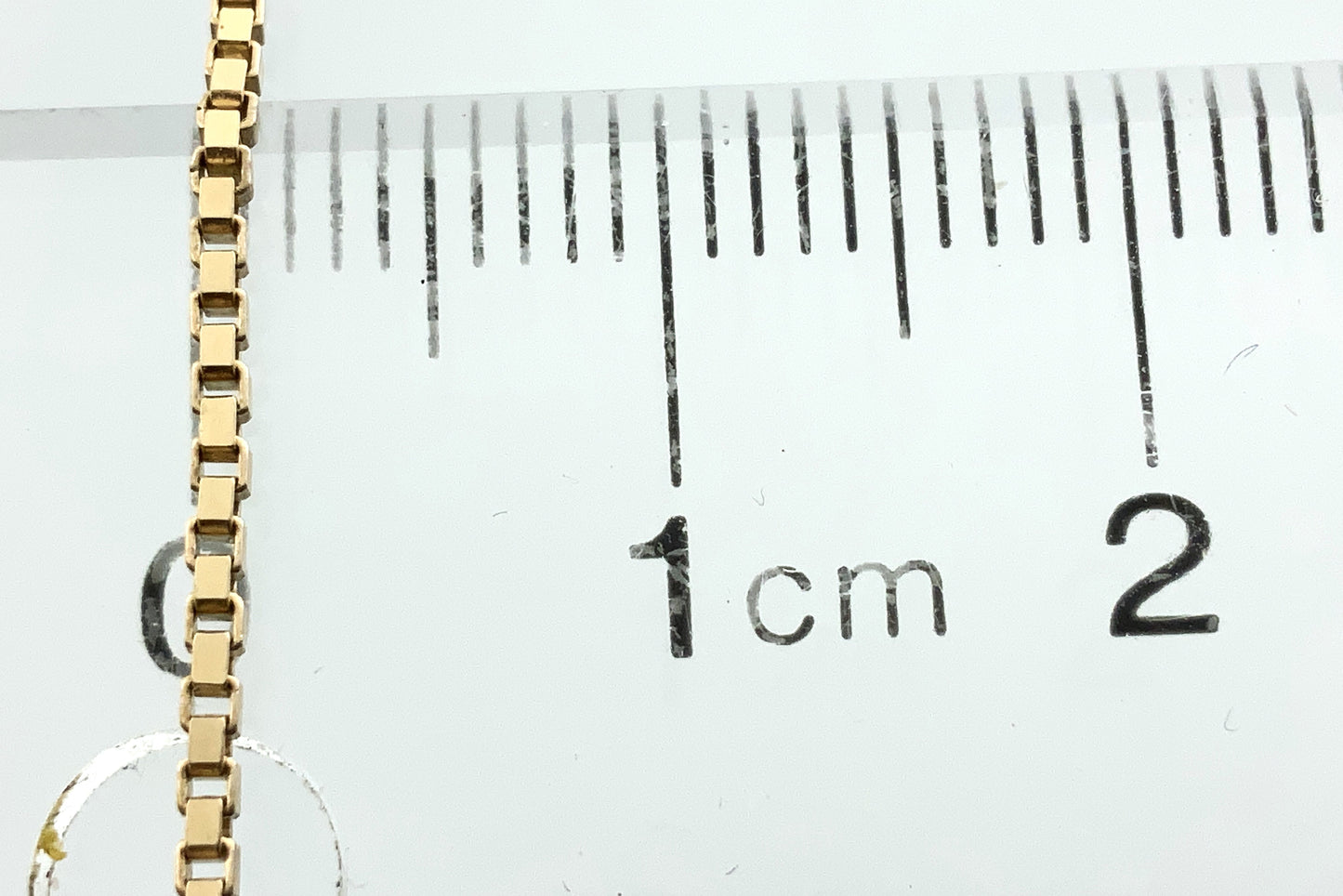 10K Yellow Gold Box Link Chain 20in x 1.27mm Necklace AU369