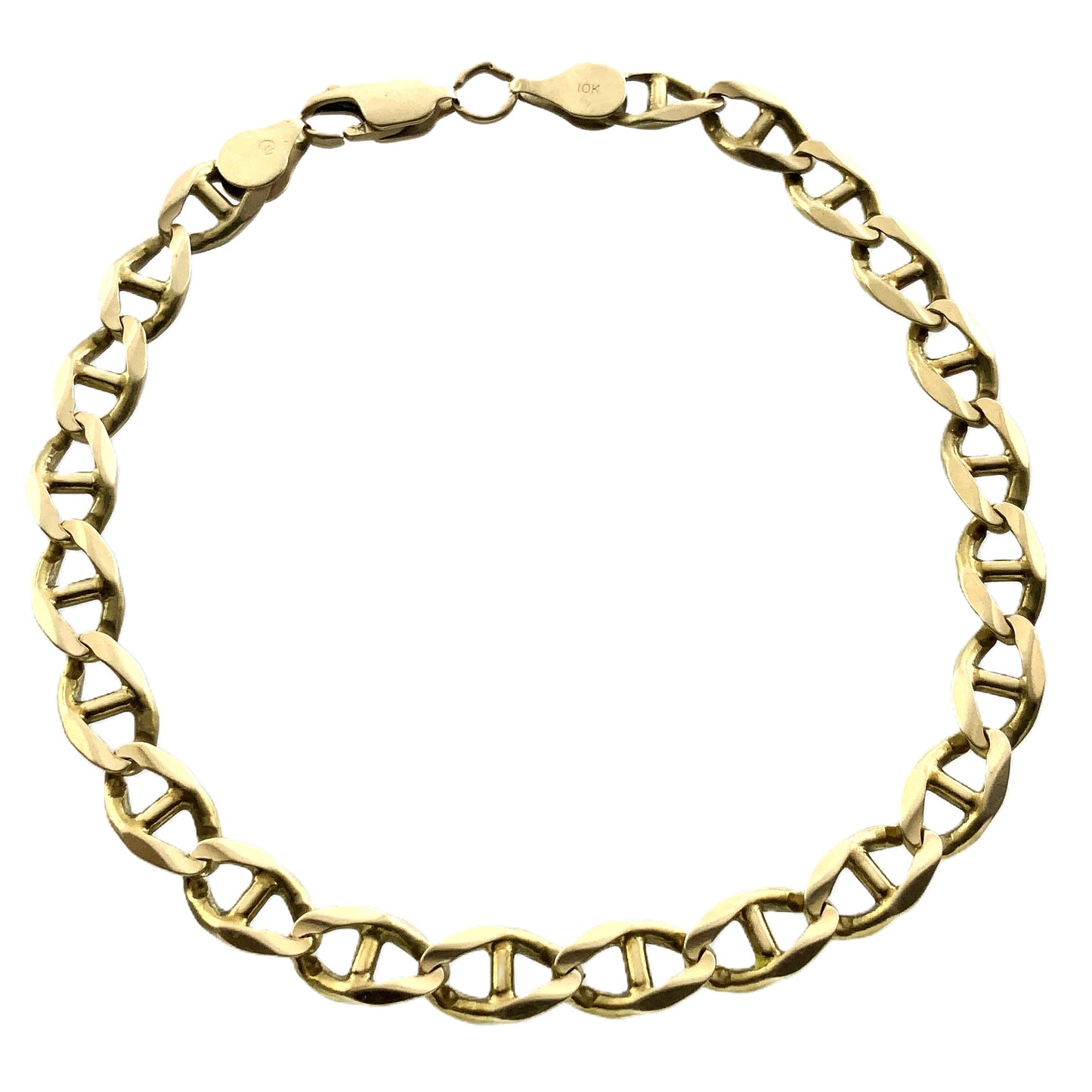 10K Yellow Gold Mariner Link Chain 8in x 5.72mm Bracelet AU370