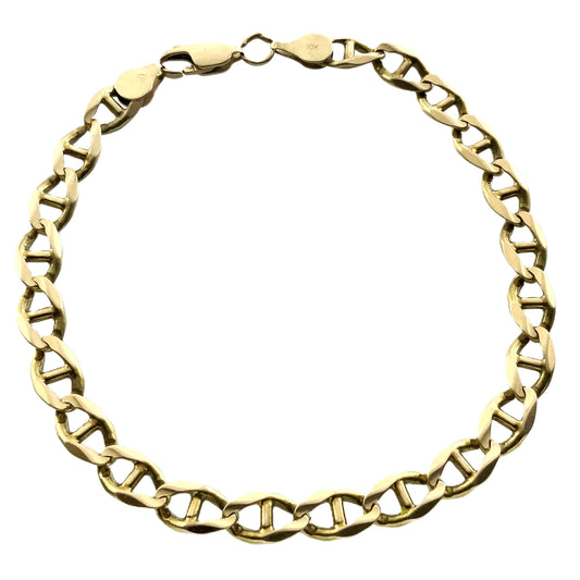 10K Yellow Gold Mariner Link Chain 8in x 5.72mm Bracelet AU370