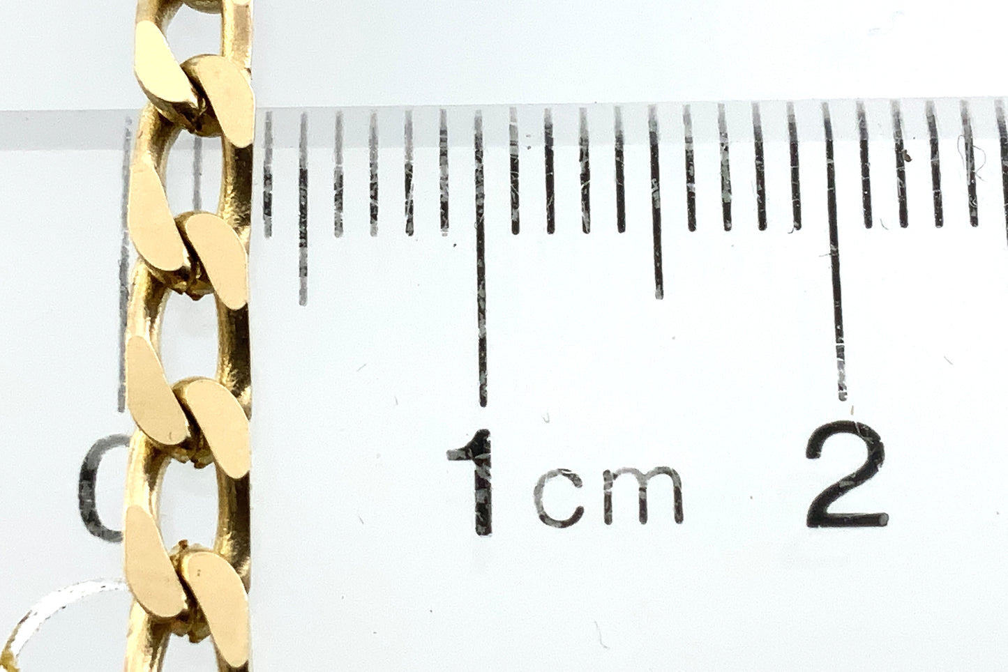 10K Yellow Gold Flat Beveled Curb Link Chain 20in x 3.26mm Necklace AU371