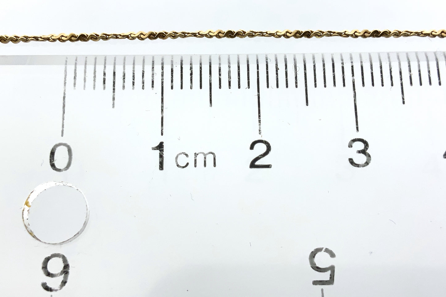 10K Yellow Gold Serpentine Link Chain 20in x 1mm Necklace AU372