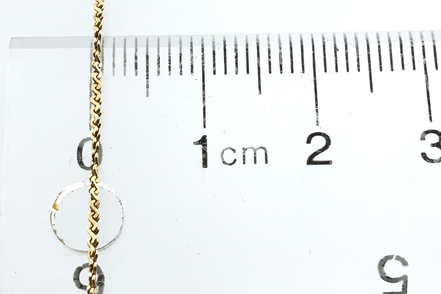 10K Yellow Gold Serpentine Link Chain 20in x 1mm Necklace AU372